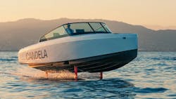 1. Swedish electric boat builder Candela uses hydrofoils to boost water-borne efficiency.