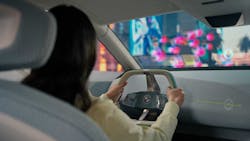 A mixed-reality slider control determines what’s seen via the head-up display. A mixed-reality slider control determines what’s seen via the head-up display.