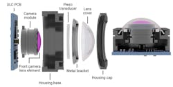 3. The LCS incorporates a metal bracket between the piezoelectric transducer and lens cover, eliminating the need for direct glass-to-transducer contact. 3. The LCS incorporates a metal bracket between the piezoelectric transducer and lens cover, eliminating the need for direct glass-to-transducer contact.