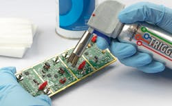 5. A dispensing system gives a cleaning technician better control of how much and where the flux remover dispenses. 5. A dispensing system gives a cleaning technician better control of how much and where the flux remover dispenses.