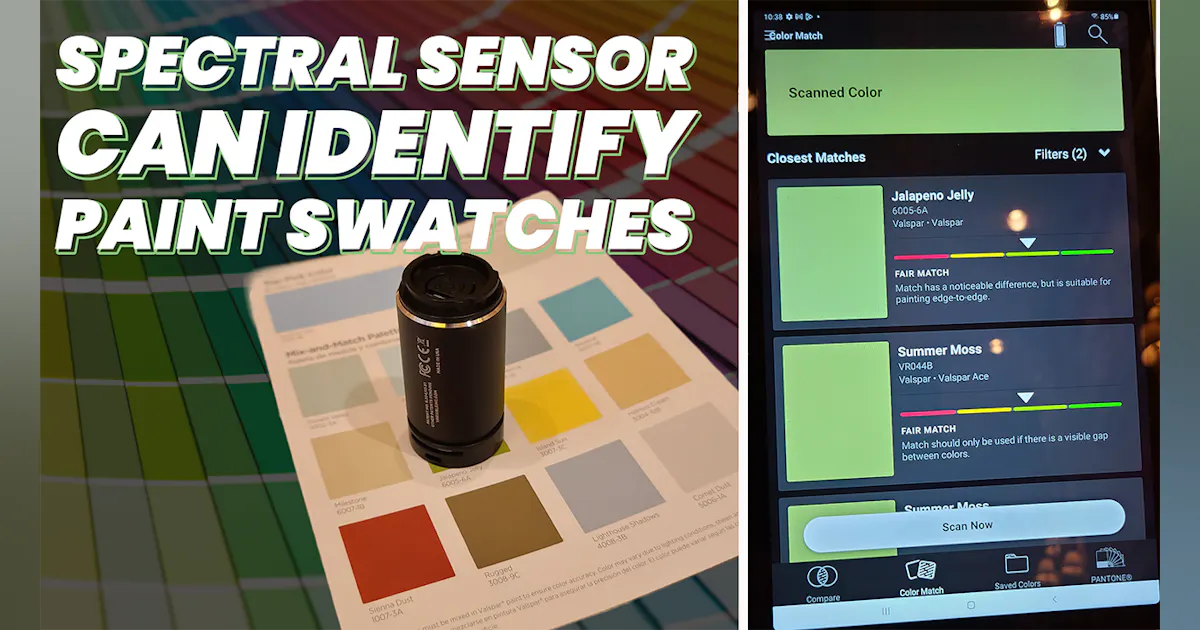 Color Inspection Sensor Spectrum Spectral Sensor Can Identify Paint Swatches | Electronic Design