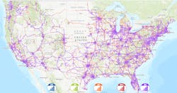 1. T-Mobile, including Sprint, coverage in the U.S. (Image courtesy of nPerf) 1. T-Mobile, including Sprint, coverage in the U.S. (Image courtesy of nPerf)