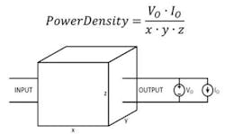 1. This is how to calculate power density.