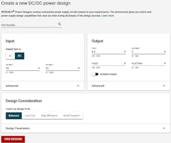 3. A WEBENCH Power Designer input form allows you to enter a part number or basic parameters. 3. A WEBENCH Power Designer input form allows you to enter a part number or basic parameters.