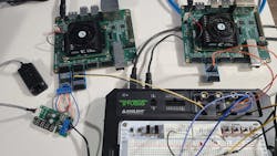 3. The TSN demo uses a pair of kits linked via Ethernet to ship temperature and humidity data from one system to the other. 3. The TSN demo uses a pair of kits linked via Ethernet to ship temperature and humidity data from one system to the other.