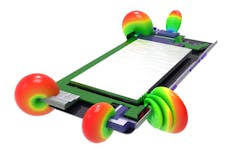 Shown is smartphone antenna-array common positioning on a device frame. Shown is smartphone antenna-array common positioning on a device frame.
