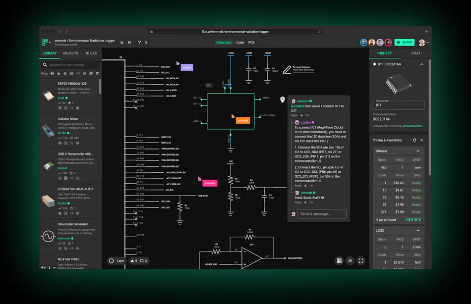 Flux Releases Copilot AI-Powered Hardware Design Assistant | Electronic ...