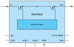 3. This is a simplified circuit diagram of a dedicated current-limiter IC. 3. This is a simplified circuit diagram of a dedicated current-limiter IC.