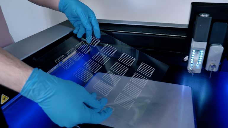 Printed circuits can be placed on flexible materials.