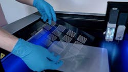 Printed circuits can be placed on flexible materials. Printed circuits can be placed on flexible materials.