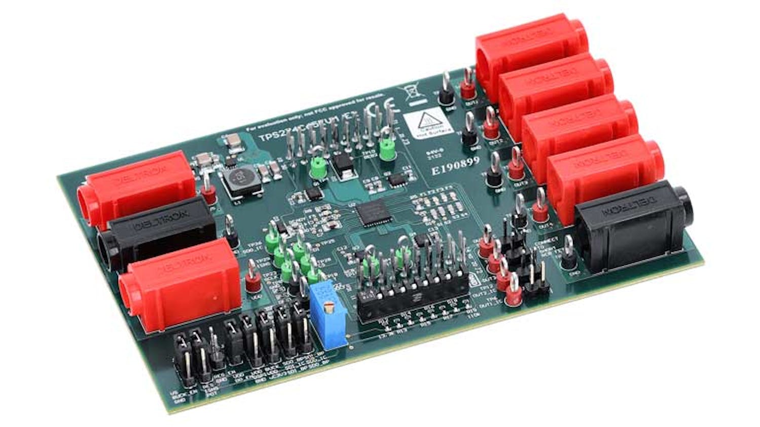 3. The TPS274C65EVM evaluation module includes two TPS274C65 devices and a TM4C123 Arm Cortex-M4F microcontroller with USB host interface.
