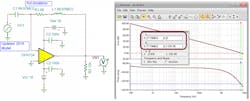 2. Open-loop gain and phase simulation for the OPA134 VFA op-amp model. 2. Open-loop gain and phase simulation for the OPA134 VFA op-amp model.
