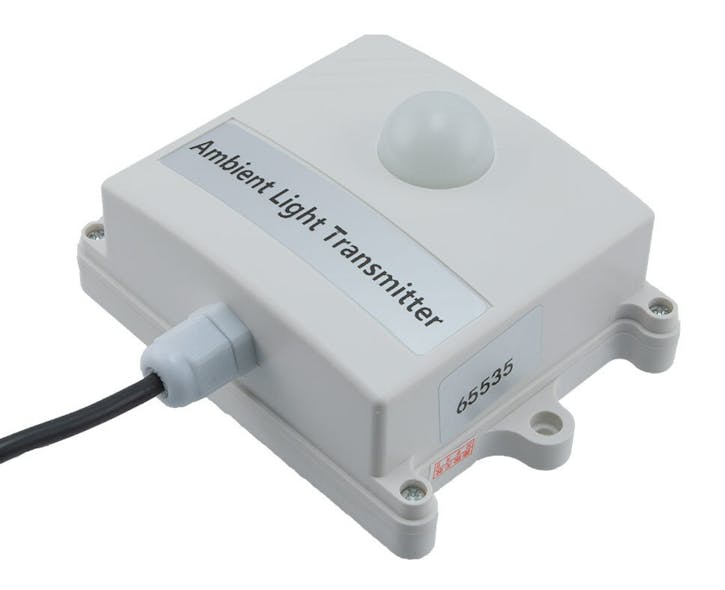 The SRMS-D139 3-in-1 environmental transmitter, which measures light, temperature, and humidity, uses the Modbus protocol to send data.