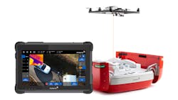 The Fotokit Sigma includes a ground station that can launch and automatically land the hexcopter 'kite,' which can record multiple video and thermal streams. The Fotokit Sigma includes a ground station that can launch and automatically land the hexcopter 'kite,' which can record multiple video and thermal streams.