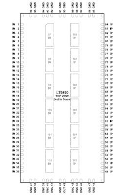 7. The unusual 100-pin package uses 42 of them for the positive current input (IP) and 42 for the negative current input (IM). 7. The unusual 100-pin package uses 42 of them for the positive current input (IP) and 42 for the negative current input (IM).