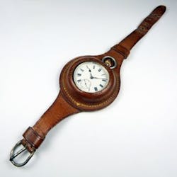 1. The first wristwatches were pocket watches in converter straps. (Credit: www.vintagewatchstraps.com)