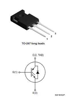 4. The two MOSFETs from STMicroelectronics may have standard symbols and packaging, but these don&rsquo;t indicate their specifications