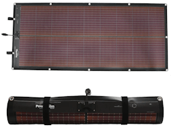 1. The Rollable Solar Panels from PowerFilm, which are available from many outlets, can provide up to 60 W of power on a sunny day. 1. The Rollable Solar Panels from PowerFilm, which are available from many outlets, can provide up to 60 W of power on a sunny day.