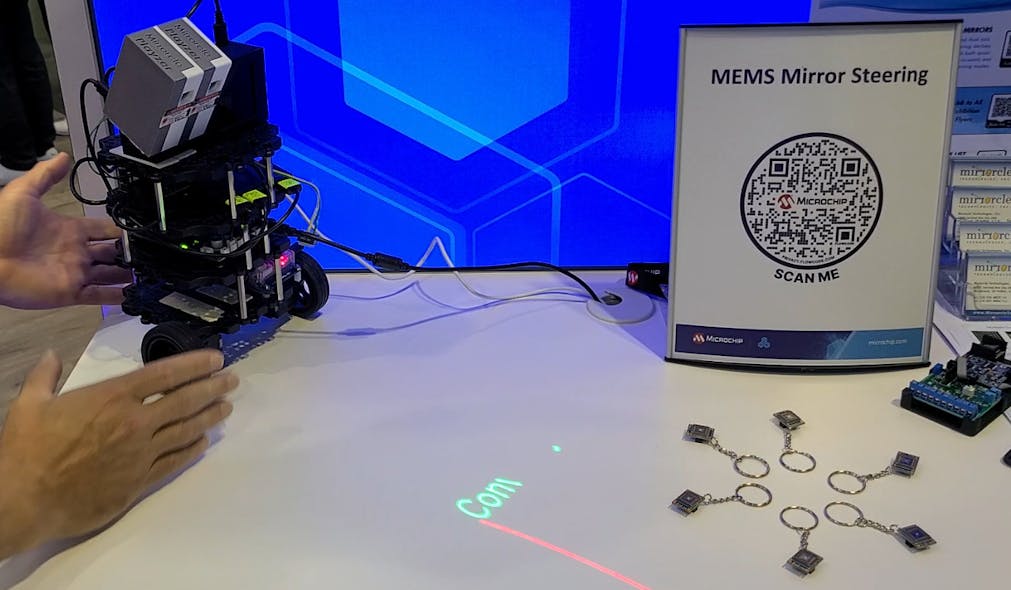 2. The demonstration in the video shows a robot using vector projection to present text and graphics. The trick is that the laser is scanning quickly, and a single frame in the video only shows what&apos;s currently being drawn.