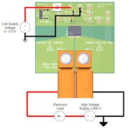 5. This test setup enables low-side current measurements with a version of the TMCS1123 offering 25-mV/A sensitivity. 5. This test setup enables low-side current measurements with a version of the TMCS1123 offering 25-mV/A sensitivity.
