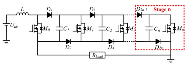 6. This is the proposed boost-Marx pulse generator. (Image courtesy of Reference 5)