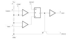 1. It’s just an RS flip-flop, a transistor, and three op amps, but the NE555 can do so much with so little. 1. It’s just an RS flip-flop, a transistor, and three op amps, but the NE555 can do so much with so little.