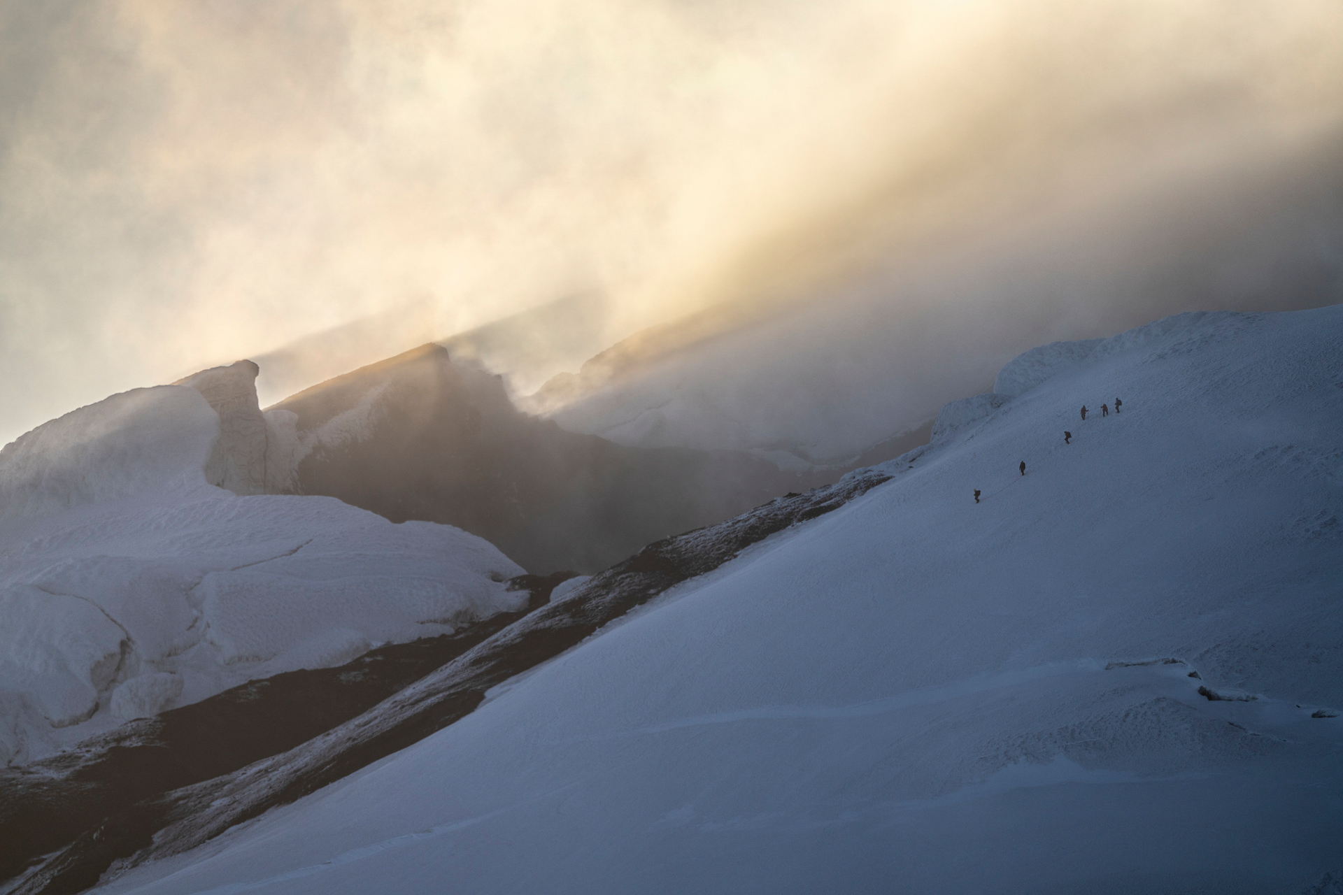 It was a brutal climb. It looks peaceful, but looks are deceiving.
