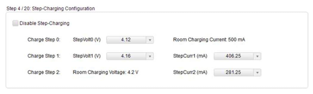3. Step charging is enabled.
