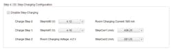 3. Step charging is enabled. 3. Step charging is enabled.