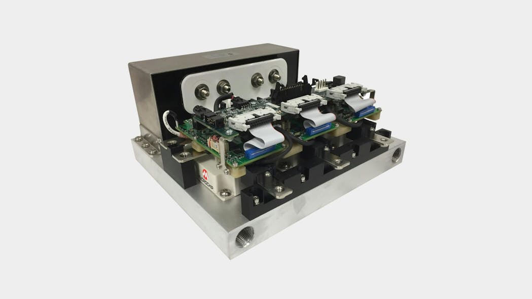 Silicon carbide is gaining ground in EVs. Microchip worked with Mersen to build a 150-kVA, three-phase, SiC-based inverter reference design.