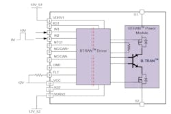 2. The block diagram of the SymCool IQ module illustrates the integration of the driver and the B-TRAN device into a single package. 2. The block diagram of the SymCool IQ module illustrates the integration of the driver and the B-TRAN device into a single package.