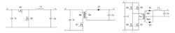 2. Synchronous-buck (left), flyback (center), and full-bridge (right) topologies often find use in satellite power systems. 2. Synchronous-buck (left), flyback (center), and full-bridge (right) topologies often find use in satellite power systems.