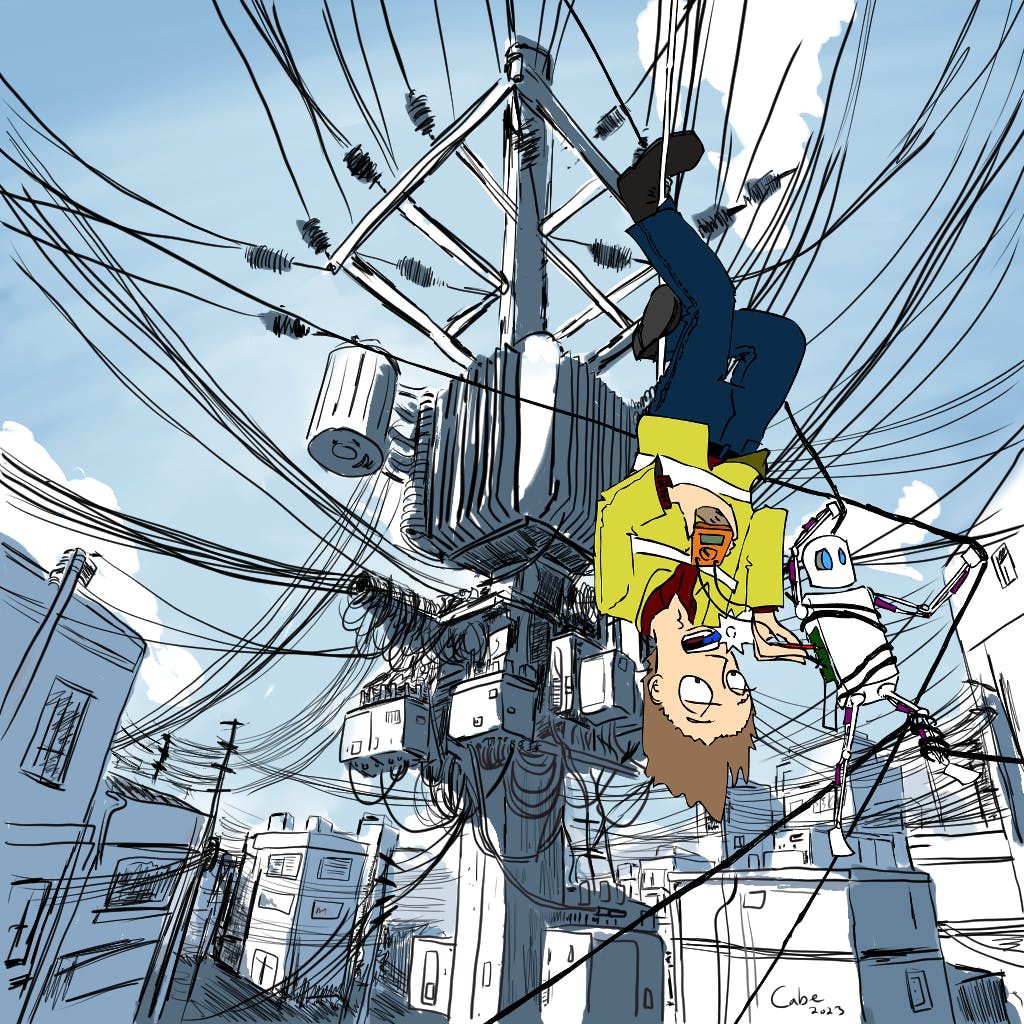 Field engineers: No matter the problem, they&rsquo;re on top of it. (Cartoon by Cabe Atwell)