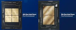 The main difference between the fourth and fifth generations of Intel’s Xeon CPU is the number of the chiplets, which are attached to each other with EMIB. The main difference between the fourth and fifth generations of Intel’s Xeon CPU is the number of the chiplets, which are attached to each other with EMIB.