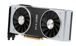 Shown is NVIDIA’s RTX 2080 AIB. Shown is NVIDIA’s RTX 2080 AIB.