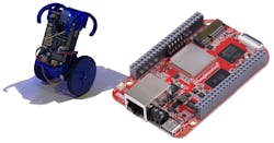 1. The balancing robot (left) is powered by the BeagleV-Fire (right) as shown in the video (above) 1. The balancing robot (left) is powered by the BeagleV-Fire (right) as shown in the video (above)