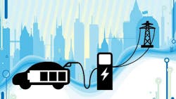 Vehicle-to-grid (V2G) describes a system in which plug-in electric vehicles (PEVs), such as battery electric vehicles (BEVs), plug-in hybrids (PHEVs), or hydrogen fuel-cell electric vehicles (FCEVs), communicate with the power grid to sell demand response services by either returning electricity to the grid or throttling their charging rate. V2G storage capabilities can enable EVs to store and discharge electricity generated from renewable-energy sources such as solar and wind, with output that fluctuates depending on weather and time of day. (Created by Tommaso.sansone91 made available under the Creative Commons CC0 1.0 Universal Public Domain Dedication) Vehicle-to-grid (V2G) describes a system in which plug-in electric vehicles (PEVs), such as battery electric vehicles (BEVs), plug-in hybrids (PHEVs), or hydrogen fuel-cell electric vehicles (FCEVs), communicate with the power grid to sell demand response services by either returning electricity to the grid or throttling their charging rate. V2G storage capabilities can enable EVs to store and discharge electricity generated from renewable-energy sources such as solar and wind, with output that fluctuates depending on weather and time of day. (Created by Tommaso.sansone91 made available under the Creative Commons CC0 1.0 Universal Public Domain Dedication)