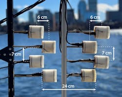 7. The final 4×2 Van Atta array has modest dimensions and a staggered arrangement to prevent self-blocking. 7. The final 4×2 Van Atta array has modest dimensions and a staggered arrangement to prevent self-blocking.