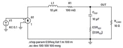 5. A voltage-controlled current source as the model for CM buck; ESR is stepped. 5. A voltage-controlled current source as the model for CM buck; ESR is stepped.