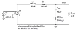 5. A voltage-controlled current source as the model for CM buck; ESR is stepped. 5. A voltage-controlled current source as the model for CM buck; ESR is stepped.