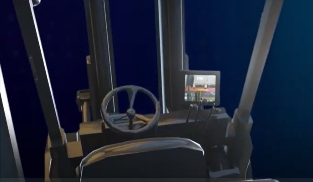 1. Manufacturers are turning to machine-vision systems for greater efficiency and accuracy as in this forklift camera application. EmbedTek embedded a camera system into the fork of the forklift so that operators could see clearly where the fork was being placed, even at 30 feet up.