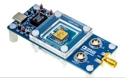 2. The companion ADR1001E-EBZ evaluation board provides a 5-V output via an SMA connector, as well as banana jacks.