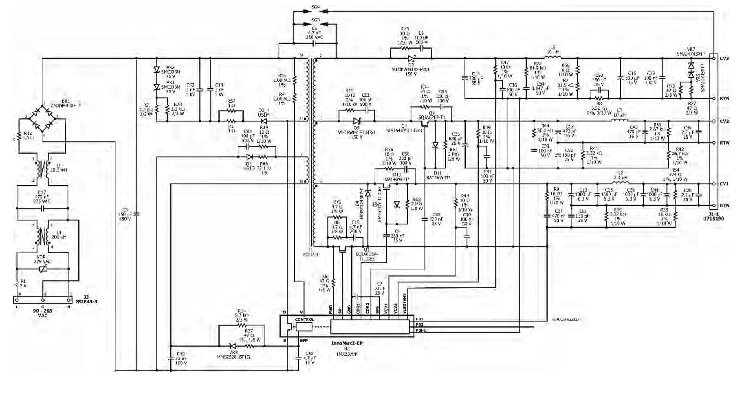 3. Sporting three constant-voltage outputs and able to deliver up to 62 W, the DER-716 targets industrial and appliance applications.