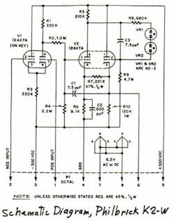 1. Schematic diagram of George Philbrick's K2-W. 1. Schematic diagram of George Philbrick's K2-W.