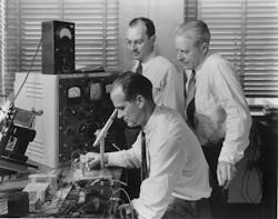 Inventors of the transistor: Shockley, Brattain, and Bardeen.