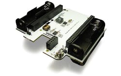 2. The BeagleBone Battery Cape allows the BeagleBone Black to go mobile. It takes four AA lithium batteries. 2. The BeagleBone Battery Cape allows the BeagleBone Black to go mobile. It takes four AA lithium batteries.