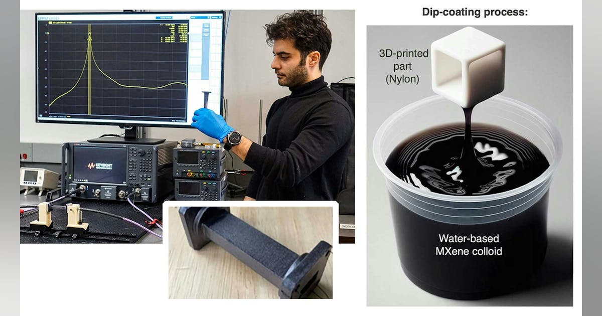 3D Printing, Unique Conductive Coating Yield Far Lighter RF Waveguide
