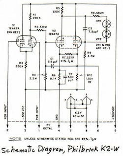 1. K2-W Op Amp schematic from Bob Pease’s Electronic Design article. 1. K2-W Op Amp schematic from Bob Pease’s Electronic Design article.
