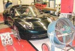 2. Engineers check the VP1's mileage on the dynamometer at Automotive Testing and Development Services. 2. Engineers check the VP1's mileage on the dynamometer at Automotive Testing and Development Services.