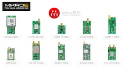 4. Shown are MIKROE’s peripheral modules, otherwise called Click boards. 4. Shown are MIKROE’s peripheral modules, otherwise called Click boards.